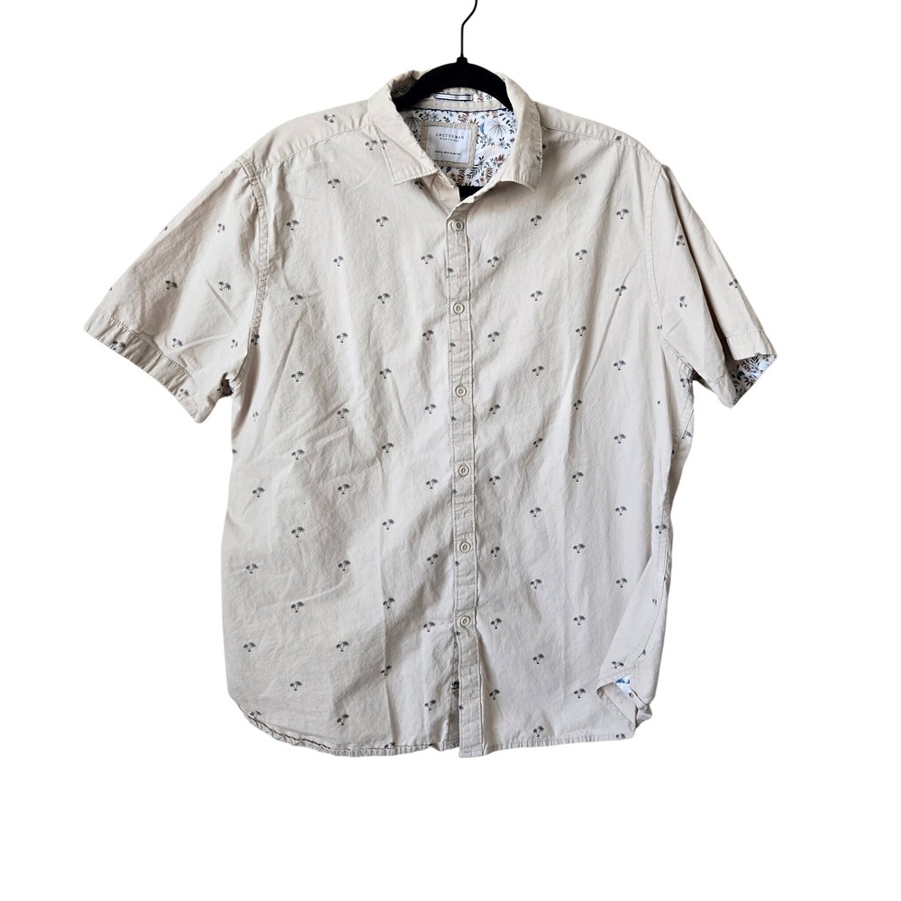 Cactus Man Ricky Singh Tan Palm Tree Shirt Mens XL, Tropical Coastal